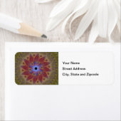 Floral Sundial Rücksendeadressen-Aufkleber (Insitu)