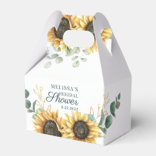 Floral Sunflower Eukalyptus Script-Brautparty Geschenkschachtel