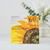Floral Sunflower Meilenstein Geburtstag Einladung (Stehend Vorderseite)