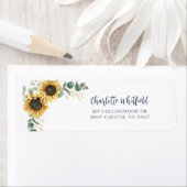 Floral Sunflower Script Return Address (Insitu)