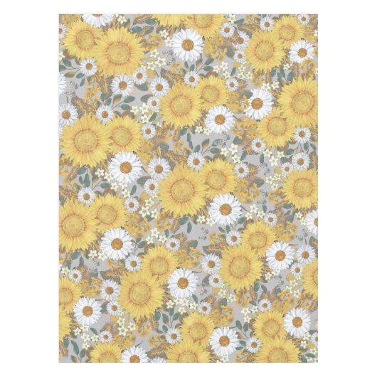 Floral Sunflower Tableclout Tischdecke (Vorderseite)