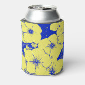 Floral Sunny Yellow Blue Muster Dosenkühler (Kanne Rückseite)