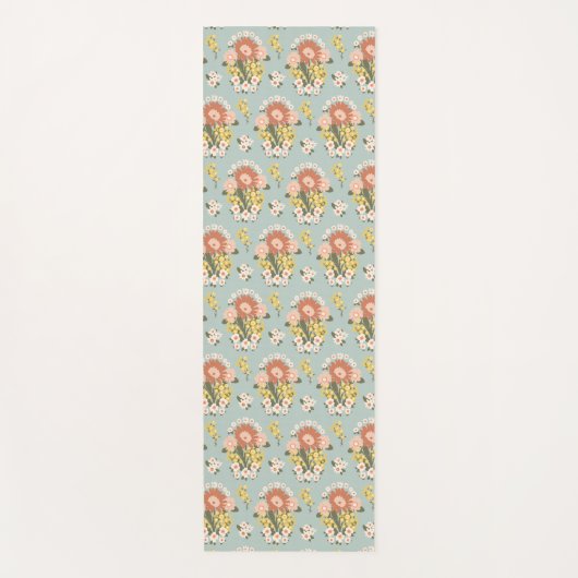 Floral Sunrise Yoga Mat Yogamatte (Vorderseite)