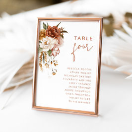 Floral Sunset Hochzeiten Tischnummern