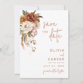 Floral Sunset Wedding Save the Date Einladung (Vorderseite)