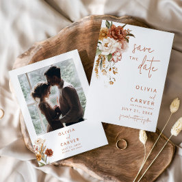 Floral Sunset Wedding Save the Date Einladung