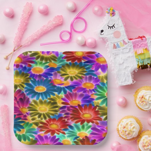 Floral Sunshine #444 - Papierplatte Pappteller (Party)