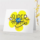 Floral Super Mama Karte (Gelbe Blume)