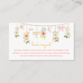 Floral Swan Baby Animal Book Request Begleitkarte (Vorderseite)