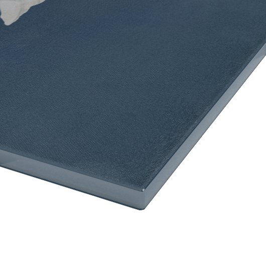 Floral Swan Blue Reflection Schneidebrett (Ecke)