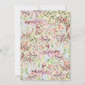 floral swan chic calligraphy bridal shower einladung (Rückseite)