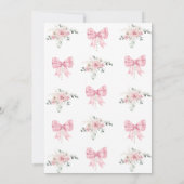 Floral Sweet little girl baby shower Einladung (Rückseite)