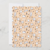 Floral Sweet Little Kitty Cat Birth Ankündigung (Rückseite)