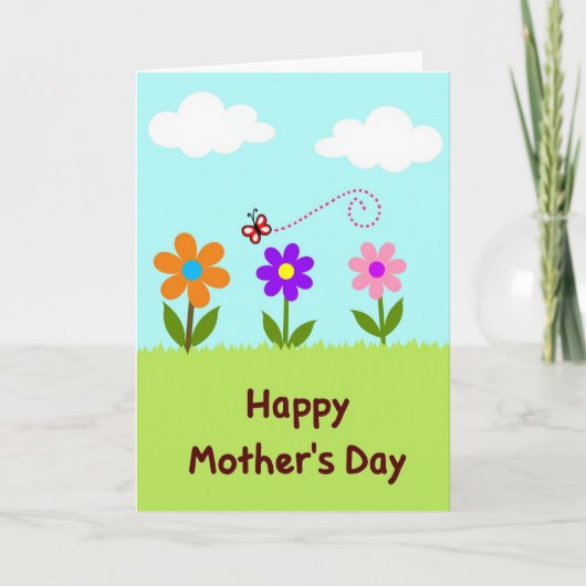Floral Sweetest Mother Card Karte (Vorderseite)