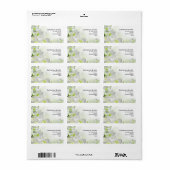 Floral Swirl individuell anpassbare Adressmarken Adressaufkleber (Vorne)