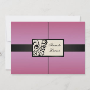 Floral Swirls Invitation Einladung