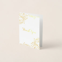 Floral Swirn Corner Vielen Dank Folienkarte