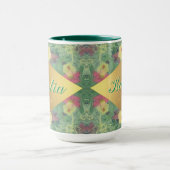 Floral Symmetrie mit/Name-Tasse Tasse (Zentrum)