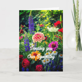 Floral Sympathy Card, 5" x 7" Faltkarte Karte