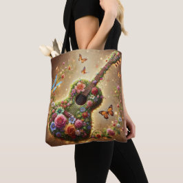 Floral Symphony - Bezauberndes Gitarrendesign Tasche