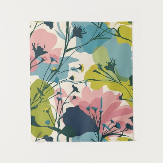 "Floral Symphony": Ein kinematisches Vector Patter Wandteppich (Vorderseite)