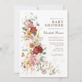 Floral Symphony | Hübsch Garden Blume Kinderdusche Einladung (Vorderseite)