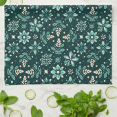 Floral Symphony Pattern Geschirrtuch (Gefaltet)