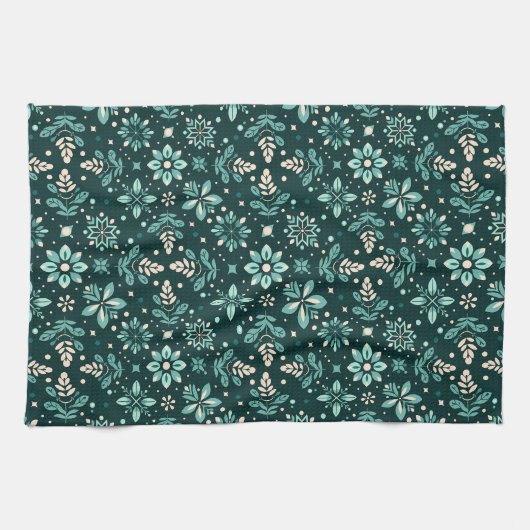 Floral Symphony Pattern Geschirrtuch (Horizontal)