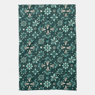 Floral Symphony Pattern Geschirrtuch