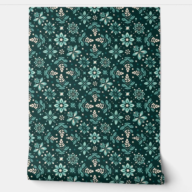 Floral Symphony Pattern Tapete (Abrollen)