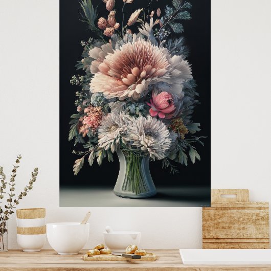 Floral Symphony Poster (Küche)