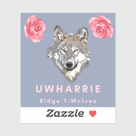 Floral T-Wolves Sticker (Blatt)