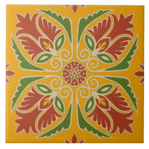 Floral Talavera Tile Fliese