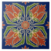 Floral Talavera Tile Fliese (Vorderseite)