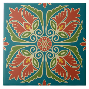 Floral Talavera Tile  Fliese