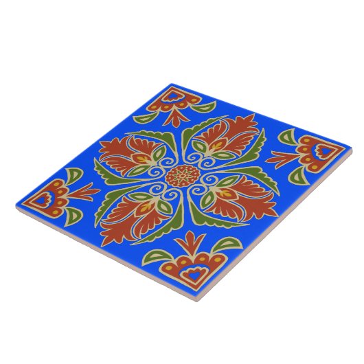 Floral Talavera Tile  Fliese (Seite)