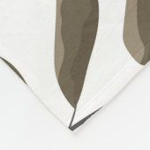 Floral Tan Earthy Design Fleece Blanket (Ecke)