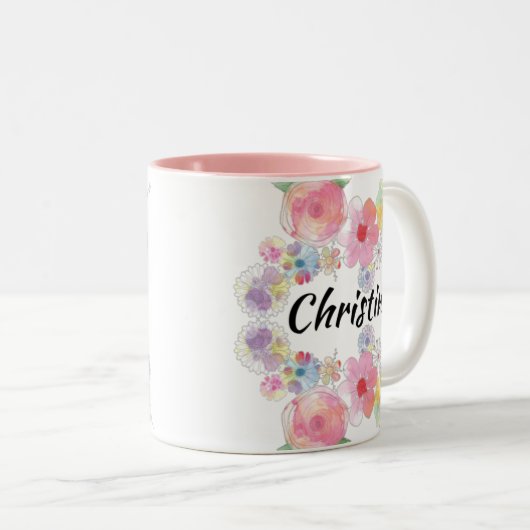 Floral Tasse - Christine (VorderseiteRechts)