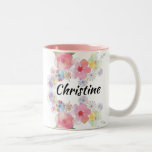 Floral Tasse - Christine<br><div class="desc">Elegante,  zweifarbige Tasse</div>