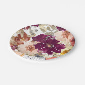 Floral Tattoo Pappteller (Schrägansicht)