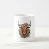 Floral Taurus Bull Kaffeetasse (Mittel)