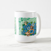 Floral Taurus Bull mit Blumen Kaffeetasse (VorderseiteRechts)
