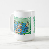 Floral Taurus Bull mit Blumen Kaffeetasse (Vorderseite Links)