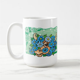 Floral Taurus Bull mit Blumen Kaffeetasse
