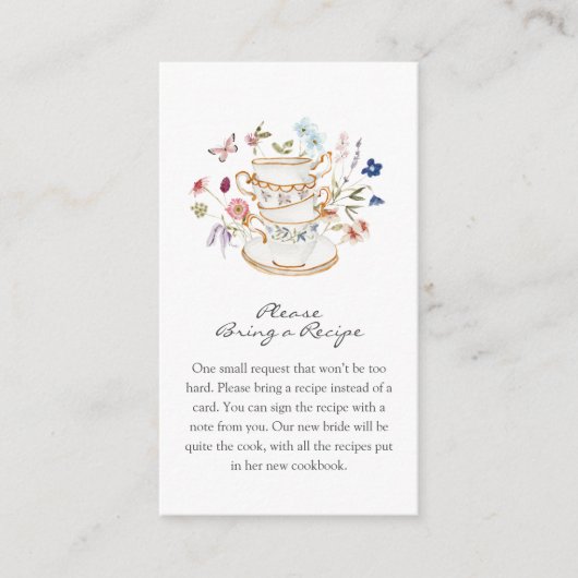 Floral Tea Begleitkarte (Vorderseite)