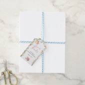 Floral Tea | Brautparty Vielen Dank Geschenkanhänger (Mit Garn)