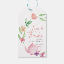 Floral Tea | Brautparty Vielen Dank Geschenkanhänger