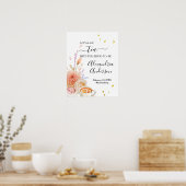 Floral Tea Bridal Shower Welcome Sign Poster (Küche)