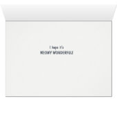 Floral Tea Kettle Cat Meowy Birthday (Innenansicht Horizontal (Unten))