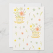 Floral Tea Party Bridal Shower Einladung (Rückseite)